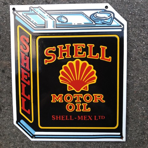She motor oil enamel sign - enamel,