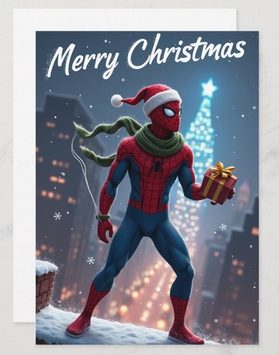 Spiderman christmas card - spiderman,