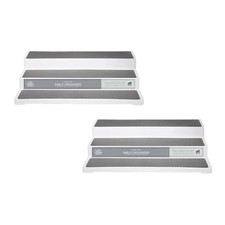 2Pc Three-Tier Spice Rack for Inside Cupboard Non-Slip Kitchen Shelf Organizer