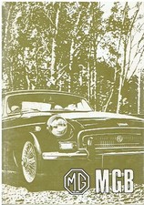 MG MGB ROADSTER & GT COUPE 1970 OWNERS INSTRUCTION & MAINTENANCE HANDBOOK *VGC*