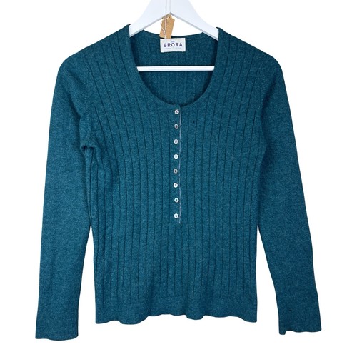 Brora cashmere henley jumper - cashmere,