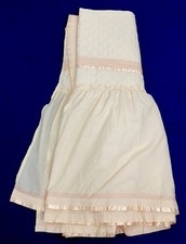 Single Vintage Quilted Frilled Bedspread Cover Cottage Core First Impressions#VF