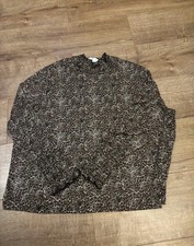 Primark Leopard Print High Neck Long Sleeved Top Size 18-20 XL