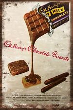 Cadbury's Chocolate Biscuits Advert, Vintage Style Aged Look Metal Sign Plaque