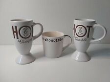 Whittard Of Chelsea Hot Chocolate Stonewear Mugs Cups X3 Bundle Dishwasher Safe