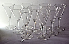 10 FINE CRYSTAL MCM CONICAL DESSERT WINE GLASSES SAWTOOTH STEM STARBURST FOOT