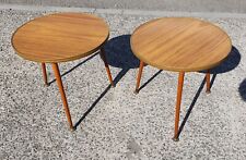 PAIR OF FORMICA TOP 1960'S LAMP / SIDE TABLES        FREE UK POSTAGE