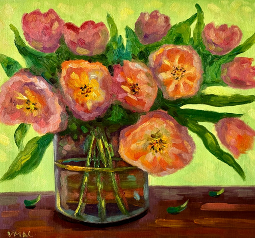 Original flowers oil - flowers, painting