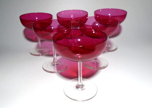 Antique champagne saucers - 6,