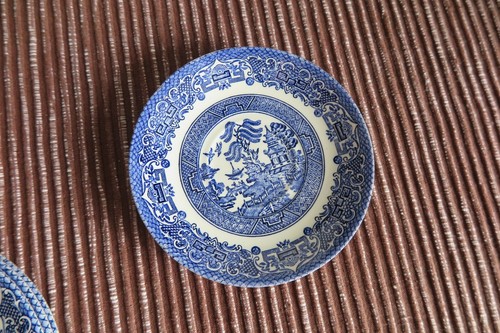 English ironstone blue white - ironstone,