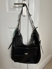  Zara Black Shoulder Bag Chains Tote