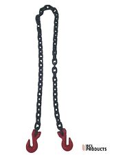 8mm Grade 80 Lashing Chain With Shortening Grab hook Each End - Choose Length