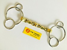 WATERFORD UNIVERSAL BIT GERMAN SILVER MOUTHPIECE 3 RING 2 GAG JUMPING HORSE SHOW
