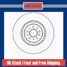 2x Brake Discs Vented For Alfa Romeo GTV 3.2 V6 24V Borg & Beck Front 51733051
