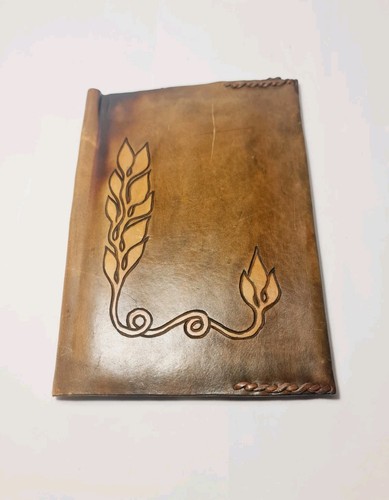 Vintage carved tooled brown - vintage,