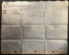 1770 Indentured Deed; The Moores, Swinford, Leicester; Delaval & Carnsby