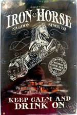 Iron Horse Saloon Metal Sign