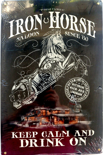 Iron horse saloon metal sign - horse,