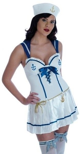 Adult ladies sailor navy dress - navy,