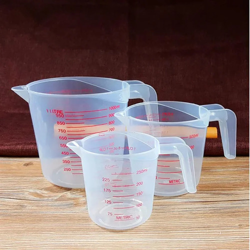 Plastic clear measuring jug - plastic,