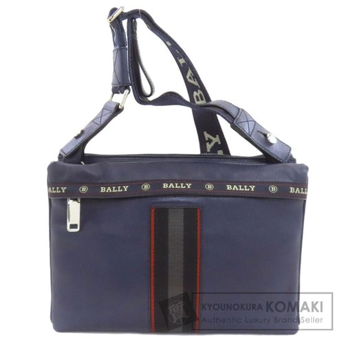 Bally navy leather shoulder - bally,