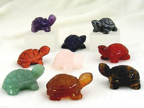 Gemstone tortoise hand carved - gemstone,