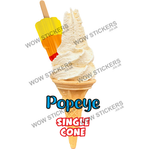 Ice cream van sticker popeye - ice,