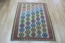 Old Handmade Persian Kilim Superb Colour 150 x 105 cm Fine Handwoven Wool Rug