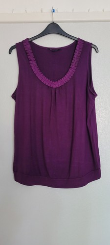 Ladies sleeveless purple top - sleeveless,