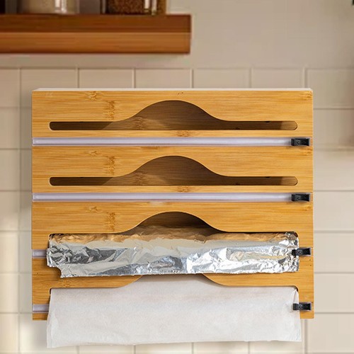 Bamboo wrap dispenser with - bamboo,