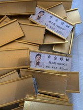 Gold Office Door Name Plate Holder Plaque With Personalised Insert Bulk