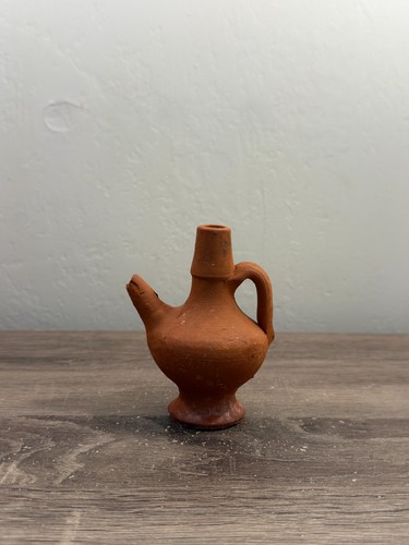 Terracotta miniature ewer jug - terracotta,