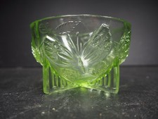 art deco green butterfly bowl