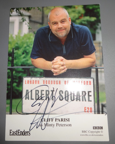 Eastenders signed cast card - signed,