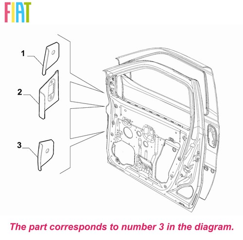 Genuine fiat side door bracket - genuine,
