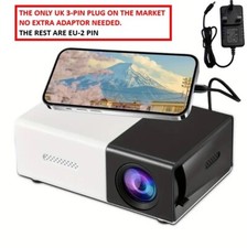 UK 3-Pin Standard Mini Movie Projector Suitable for Office Home Use 320x240 Res