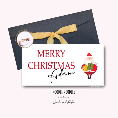 Christmas money wallet with - money,
