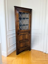 An Antique Style Oak Full Height Corner Cupboard Cabinet ~Delivery Available~