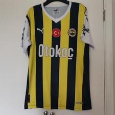 Fenerbahce Football Club Home Shirt. Large. Blue and Yellow. 