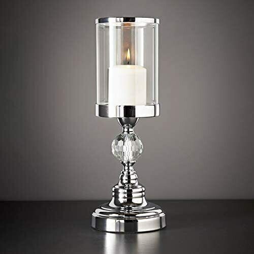Crushed crystal candle holder - crushed,