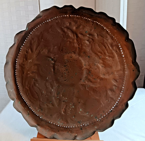 Vintage copper hand - vintage, crafted