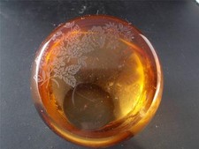 Vtg Good Quality Amber Glass