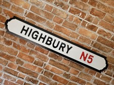 Highbury London Street Sign Indoor Football Street Sign Islington Arsenal