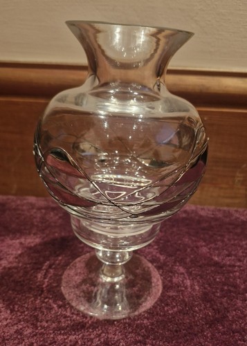 Cut glass candle lamp - cut,