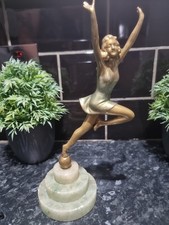 Original Art Deco 1930s Figurine Dancing Girl Sculpture , J Lorenzl Style!