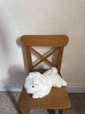 Harrods White Fluffy lying