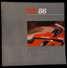 Kawasaki Motorcycles Sales Brochure 1986 GPZ1000RX Z750 KLR600 GPz750 AR50 GT550