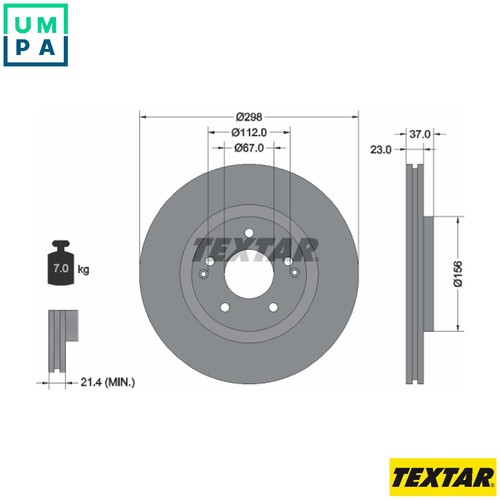 Brake disc 92324903 for - 2x,
