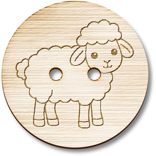 Sheep outline wooden sewing - 'sheep,