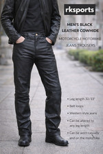 MENS BLACK LEATHER COWHIDE